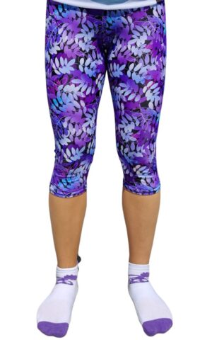 Purple Pattern ¾ Shorts